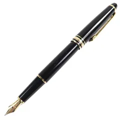 良品○MONTBLANC モンブラン マイスターシュテュック クラシック ペン先14K Mニブ ロゴ刻印 ホワイトスター 万年筆 ブラック ゴールド ドイツ製