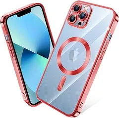 【在庫処分】iPhone 12 Pro Max ケース MagSafe対応 クリア メッキ加工 アイフォン12ProMax スマホケース 耐衝撃 TPU ワイヤレス充電対応 いpほね 12 pro max カバー ストラップホール付き 薄型 透明 超軽