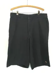 古着 00s Dickies 5ポケット コットンツイル ワーク チノ ショート パンツ ショーツ ロング丈 ブラック W35 