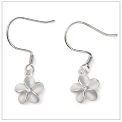 ハワイアンジュエリー ピアス シルバー925 クリア ジルコニア | フック 揺れる プルメリア 花 波 レディース プレゼント 誕生日 記念日 セカンドピアス 【送料無料】 おしゃれ イヤリング カップル ギフト  モアナ lmaハワイ