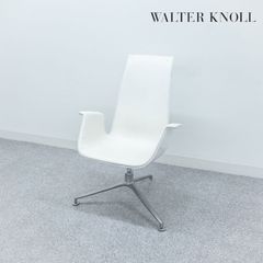 【中古品】Walter Knoll ウォルターノル FK Chair チェア スウィベル ハイバック オフィス レザー ホワイト プレーベン・ファブリシャス
