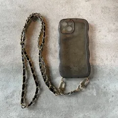 【iPhoneケース】ストラップ付きクロスボディケース（クリアブラック）iPhone　アイフォン　シンプル　スマホカバー　韓国　推し活　推しカラー　無地　ソフトケース　携帯ケース　肩掛け　落下防止　iP　iPhone13　ラスト１点