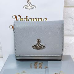 【ショッパー付き】新品 ヴィヴィアン・ウエストウッド　三つ折り財布 グレー 最新 ショッパー付】新品 ヴィヴィアン・ウエストウッド 三