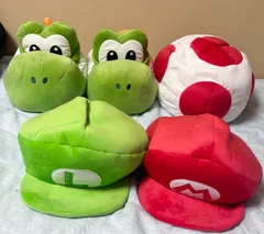 マリオ・ルイージ・キノピオの帽子セット マリオ & ルイージ & キノピオ トリオセット S（スーパーマリオ