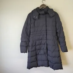 M10102 【UNTITLED アンタイトル】 ロング ダウンコート ブラック サイズ2 Ｍ相当 フード取り外し可 冬 防寒 アウター 撥水 レディース