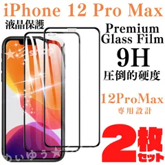 iPhone12 Pro Max ガラスフィルム  本体 保護 12プロマックス 安心セット　2枚入り　アイホン