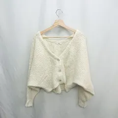 ◇ ⊇ mily bilet 長袖 ニットカーディガン サイズM オフホワイト レディース E  【1411210073354】