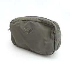 PRADA / プラダ ■ポーチ　小物入れ　テスート　グレー ブランド【中古】 