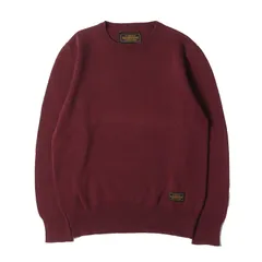 NEIGHBORHOOD ネイバーフッド ニット サイズ:M ガーメントダイ加工 クルーネック コットンニット GARMENT DYE / C-CREW. LS バーガンディー トップス セーター【メンズ】のサムネイル