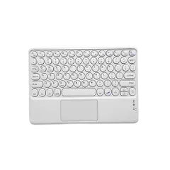 タブレットキーボードiPad用Bluetoothタッチパッド付きキーボード可愛い薄型type-c充電式小型軽量コンパクトブルートゥースキーボードスマホ用キーボード携帯便利IOS/Android/Windowsに適応(白)