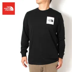 24AWモデル ザノースフェイス THE NORTH FACE FINE TEE ボックスロゴ+シンプルドーム 長袖Tシャツ【TNF BLACK】 NF0A8A6P JK3/【2024-25AW】m-tops