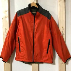 NAUTICA/ノーティカ ナイロンジャケット リバーシブルジャケット ナイロンベスト フリースジャケット 袖取り外し可 タグポケット内 メンズ L オレンジ/グレー/ブラック