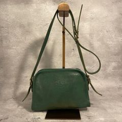 IL BISONTE レザー ショルダーバッグ グリーン - メルカリ