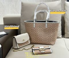 送料無料 Coach コーチ トートバッグ ショルダーバッグ   財布  3点セットバッグ