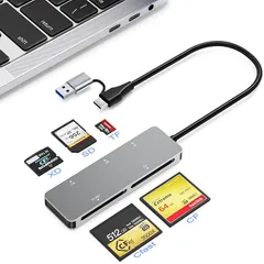 USB 3.0 USB C CFastカードリーダー、CFast 2.0カードリーダー、SanDisk, Lexar, Transcend, Sonyカード用5GbpsアルミニウムXDカードリーダー Olympus Fuji XD ピクチャーカード用 CFas