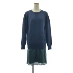 sacai luck / サカイラック | ニット レイヤード レースワンピース | 1 | ネイビー/グリーン | レディース