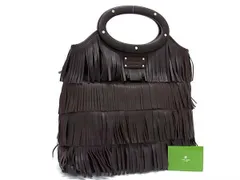 ■新品■未使用■ kate spade ケイトスペード レザー フリンジ ハンドバッグ トートバッグ レディース ブラウン系 AS6306 