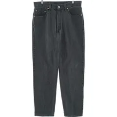 古着 90年代 リーバイス Levi's 550 RELAXED FIT ブラックデニム テーパードデニムパンツ メンズw34相当 ヴィンテージ/eaa417601