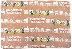 【中古】抱き枕カバー・シーツ・ブランケット ミッキー＆フレンズ 雪降るマーケット 大きな毛布 「ミッキー＆フレンズ」