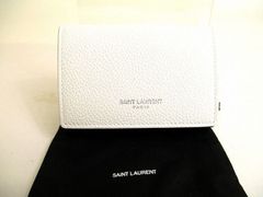 イヴ サンローラン サンローラン Saint Laurent Paris YSL レザー 3つ折り 財布 タイニーウォレット メンズ レディース 【未使用保管品】