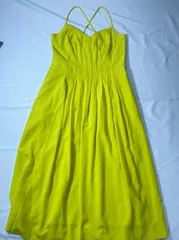 【213571】ニナス様専用　BANANA REPUBLIC バナナリパブリック  ワンピース　ノースリーブ　プリーツ　サイズ2  ・ イエロー