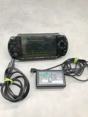 MK74△SONY PSP PSP-1000 本体 黒 アダプター付き【通電のみ確認】