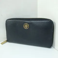 【送料込み 2000円均一】トリーバーチ Tory Burch レザー ラウンドファスナー 長財布 ウォレット ブラック 黒 4386399e20250221