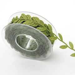 新品 Hymyily リーフ リボントリム ファッションレースの葉 長さ約15m 幅約25mm 結婚式 トリム アップリケ (ミディアムグリーン)