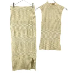 スナイデル ニット セットアップ ノースリーブ スカート F カーキ SNIDEL ハイネック レディース 【中古】  【230722】