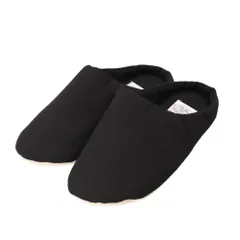 ☆ ブラック ☆ レディースM ☆ FABORI エフワークス ルームシューズ FABORI エフワークス ルームシューズ スリッパ 室内履き スリッポン かかと付き 軽量 履きやすい かかとあり レディース メンズ 綿 シンプル 室内用 ギフト 贈り物