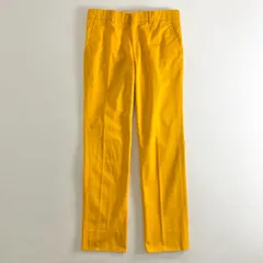 24g2 HERMES エルメス テーパードスラックス トラウザー チノパンツ サイズ38 イエロー コットン100％ レディース 女性用のサムネイル