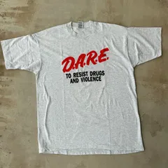 L 90s USA製 パロディD.A.R.E. DONUTS ビンテージTシャツ L 90s USA製 パロディD.A.R.E. DONUTS ビンテージTシャツ L 90s