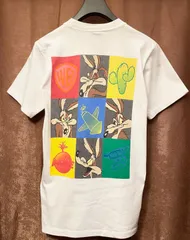 MADE IN USA製 WARNER BROS. STUDIO STORE バックプリントTシャツ ホワイト Sサイズ