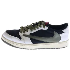 NIKE (ナイキ) ×TRAVIS SCOTT WMNS AIR JORDAN 1 LOW OG MEDIUM OLIVE ウィメンズ エアジョーダン1 ミディアムオリーブ ローカットスニーカー US11/28cm DZ4137-106