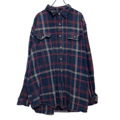 長袖 チェック シャツ 2XL サイズ ブラック レッド ホワイト ビッグサイズ ポケット付き カジュアルシャツ 古着卸 アメリカ仕入 a610-6317