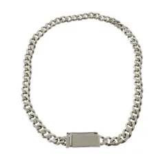 【美品】  CALVIN KLEIN / カルバンクライン | IDバックル 喜平チェーン ベルト | XS | シルバー | レディース