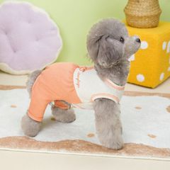 犬服・アクセサリー AY61 オレンジ色】犬服 春夏ロンパース おしゃれな散歩グッズグッズ