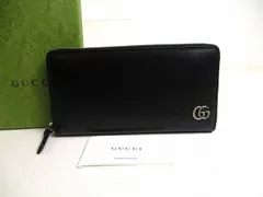 グッチ GUCCI GG マーモント レザー ラウンドファスナー長財布 ジップアラウンドウォレット メンズ レディース 【未使用保管品】