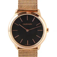 MNI25043 美品 Calvin Klein カルバンクライン 腕時計 稼動品 K3M226  ローズゴールド 文字盤黒 ブラックのサムネイル