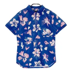 サイズ：L CALLAWAY キャロウェイ ; ハーフジップ半袖ポロシャツ 総柄 ブルー系 [240101447551] ゴルフウェア レディース ストスト