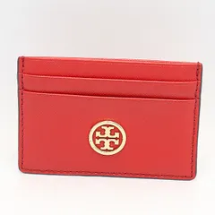 良品 トリーバーチ レッド レザー カードケース 名刺入れ レディース KTR 2000000 NSK