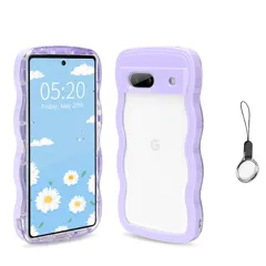 女性用 可愛い 女子向け 韓国 クリア スマホカバー 手にフィット ソフト デザイン TPUカバー スマホケースウェーブ 波状エッジ 6.1インチ用滑り止め ピクセル8A ソフトシェル グーグル ケース ケース 人気 耐衝撃 うねうね 落下防止 波状フレーム
