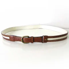 LACOSTE ブラウンベルト PLM0873 フリーサイズ黒 2種バックル付き LACOSTE ブラウンベルト PLM0873 フリーサイズ黒 2種バックル付き
