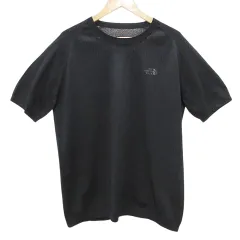 ザノースフェイス THE NORTH FACE 美品 ショートスリーブインスティンクトエクスプローラーティー  トップス カットソー ロゴ 半袖 薄手 NT12021 L 黒 ブラック