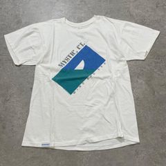 90s.プリントTシャツ 企業 アート ホワイト L【ST156】