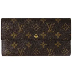 ルイ・ヴィトン Louis Vuitton ポシェット ポルト モネ クレディ 札入れ 小銭入れ 二つ折り 長財布 モノグラム ブラウン M61723 レディース 【中古】