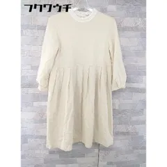 ◇ l'atelier du savon アトリエ ドゥ サボン バンドカラー 長袖 膝丈 ワンピース サイズF アイボリー系 レディース 【中古】 【1103050010216】のサムネイル