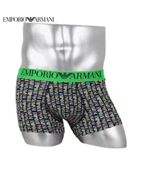 エンポリオアルマーニ ボクサーパンツ メンズ 1枚 前閉じ 下着 emporio armani ea ローライズ s m l xl ブラックプリント 【メール便】 正規品 新品 男性 517439