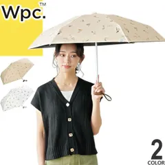 wpc w.p.c 日傘 折りたたみ傘 傘 レディース 沖昌之 アンブレにゃん 完全遮光 雨傘 晴雨兼用 軽量 丈夫 撥水 uvカット おしゃれ かわいい ブランド 紫外線対策 白 ホワイト ベージュ 801-OM007-102