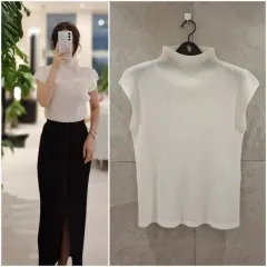 プリーツプリーズ ミスト トップス グレー PLEATS PLEASE